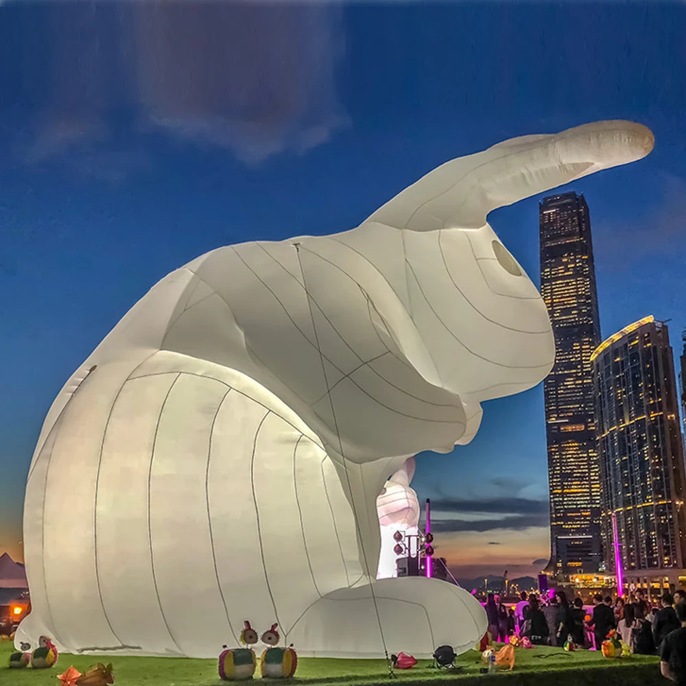 LED giant inflatable rabbit/inflatable bunny for outdoor decoration/Led inflatable rabbit for advertising