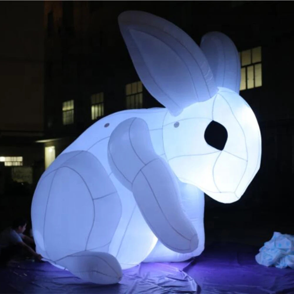 LED giant inflatable rabbit/inflatable bunny for outdoor decoration/Led inflatable rabbit for advertising