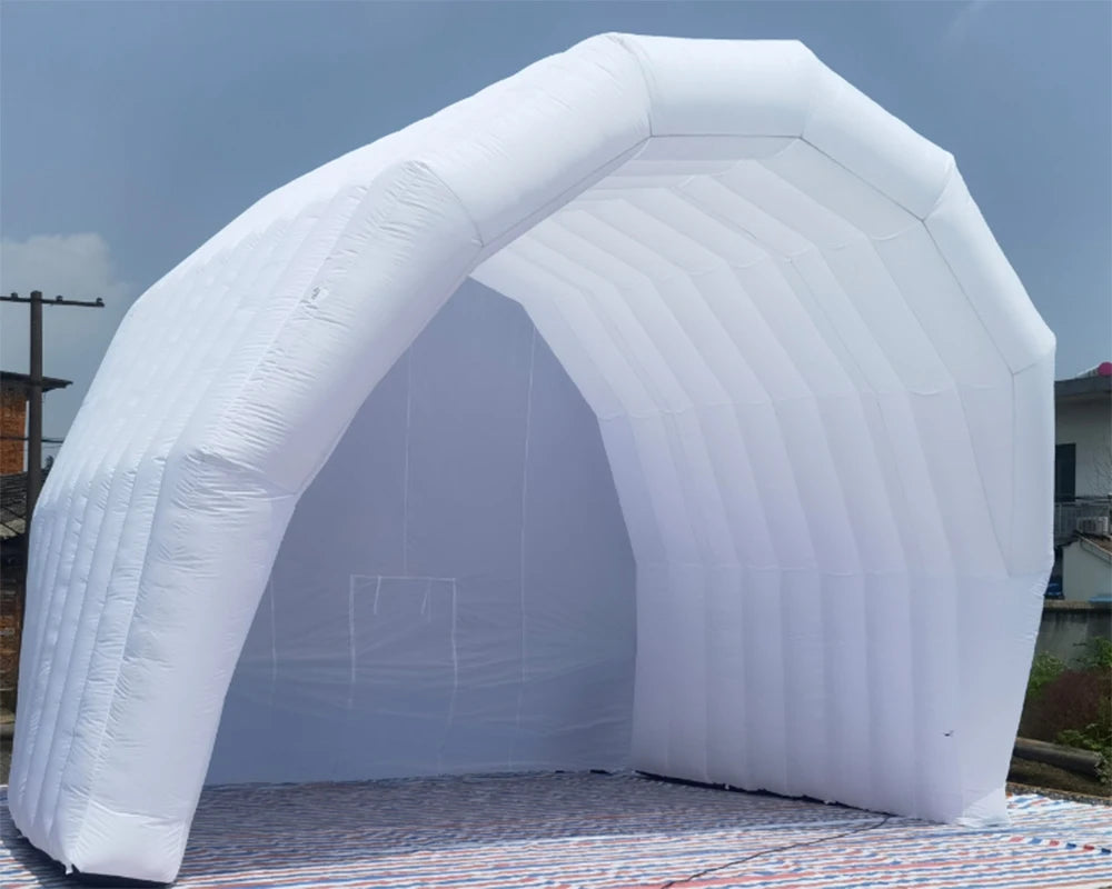 Black and white inflatable stage cover tent Inflatable advertising tent outdoor blow up events tents with blower