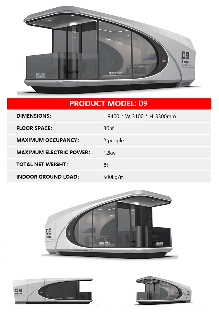 Mobile cabin home module steel structure building prefab quick construction tiny house Aluminum Alloy Accommodation Resort