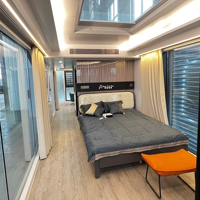 Space Capsule Mobile Home Bed Hotel Cabin Prefabricated Modular Container Small Room With Kitchen And Bathroom