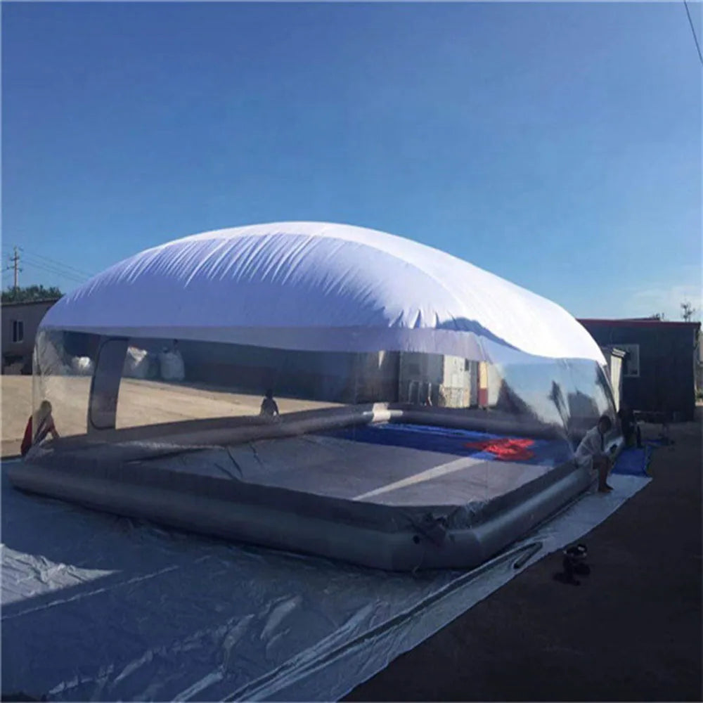 pvc transparent  inflatable pool cover customized design size color  outdoor inflatable pool dome tent manufacturer