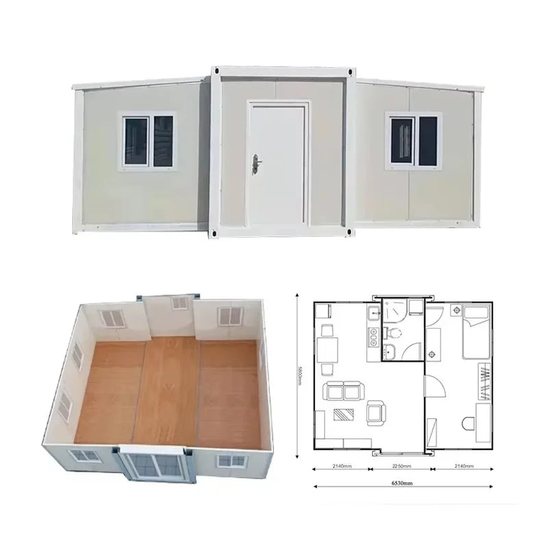 Mobile Home Folding House Expandable Modular Home 20ft 30ft 40ft Prefab House  Expandable Container House