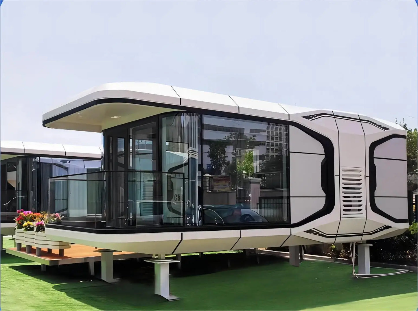 Hot products modern luxury prefabricated steel structural mobile building aluminum alloy space capsule cabin home tiny house