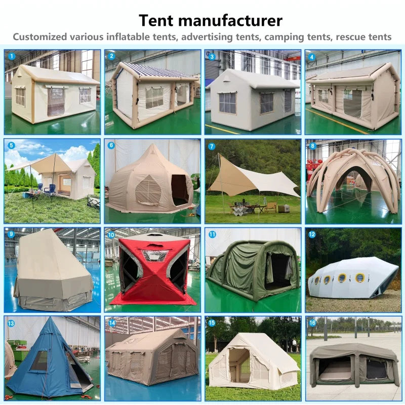 Waterproof Inflatable House for Multi Persons, Air Big Camping Tent, Custom Outdoor House