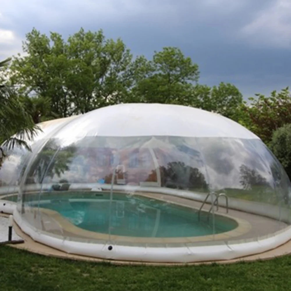 pvc transparent  inflatable pool cover customized design size color  outdoor inflatable pool dome tent manufacturer