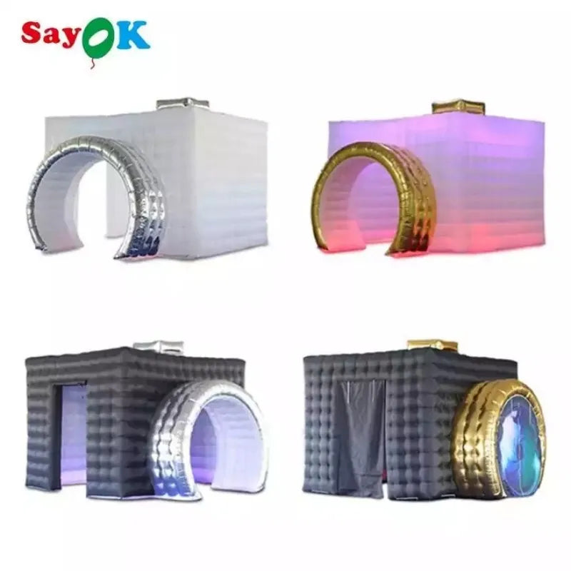 Camera Shaped Inflatable Photo Booth Enclosure Inflated Photo Booth Tent for Party Wedding Birthday Anniversary Exhibition