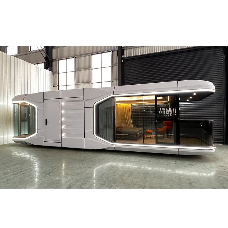 Space Capsule Mobile Home Bed Hotel Cabin Prefabricated Modular Container Small Room With Kitchen And Bathroom