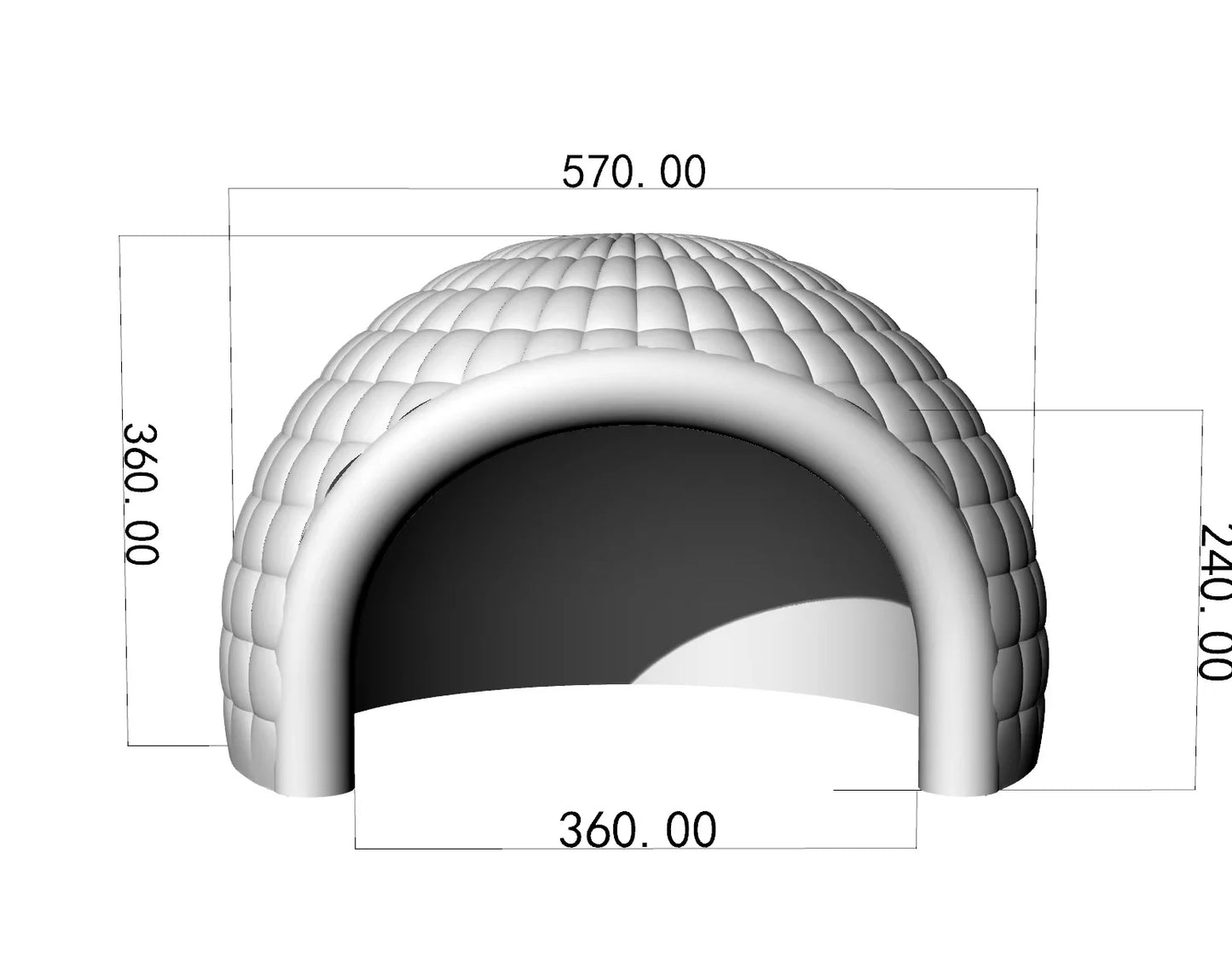 Portable White LED Lighting Inflatable Igloo Dome Tent Marquee Canopy Shelter with Air Blowerfor Exhibition Camping Party Events